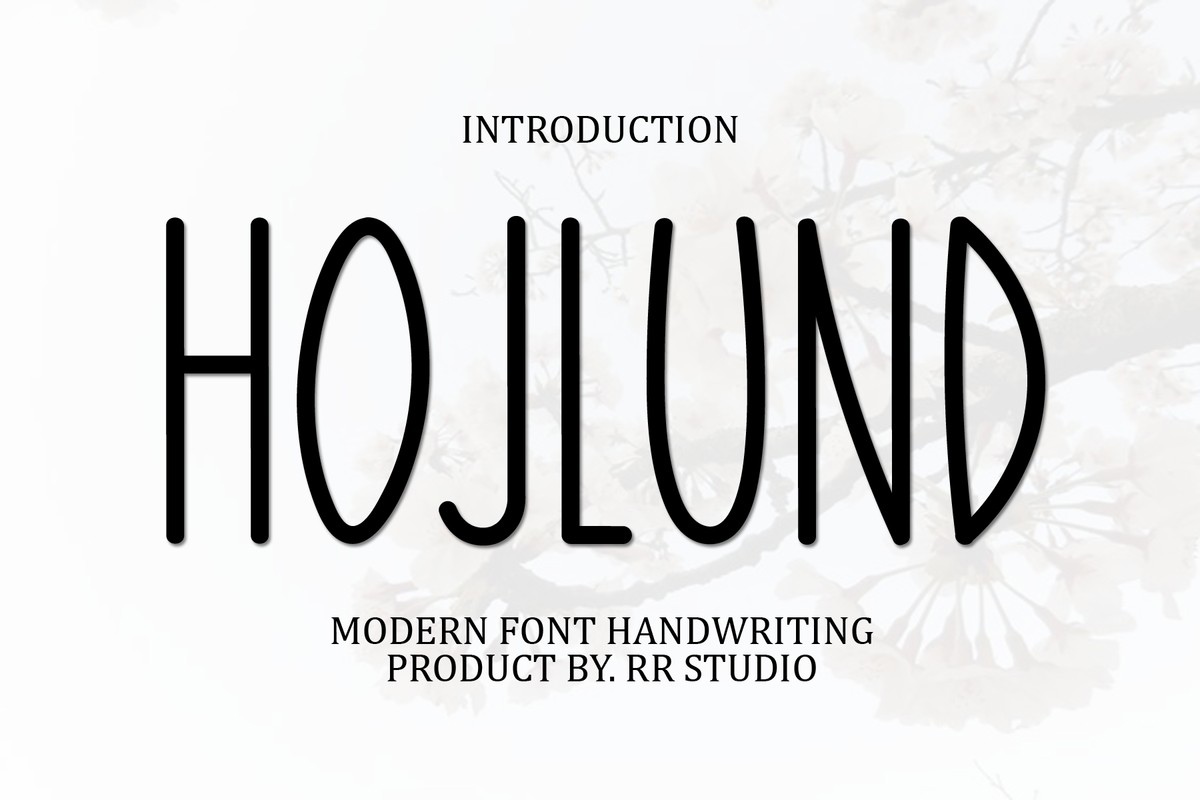 Beispiel einer Hojlund-Schriftart