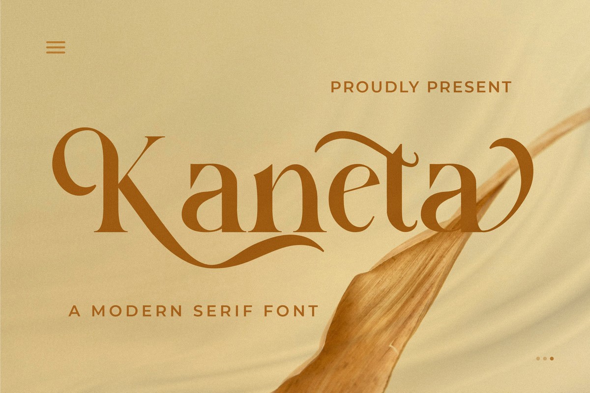 Beispiel einer Kaneta-Schriftart