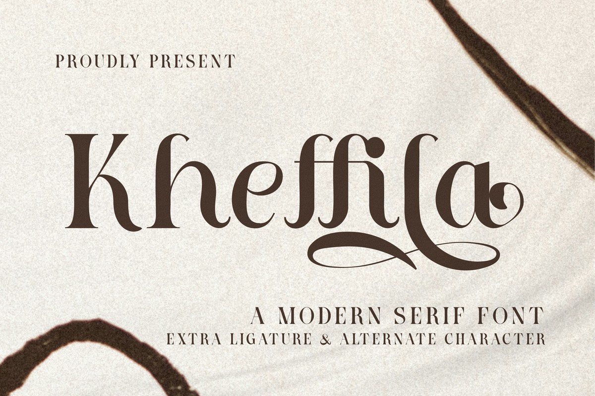 Beispiel einer Kheffila-Schriftart