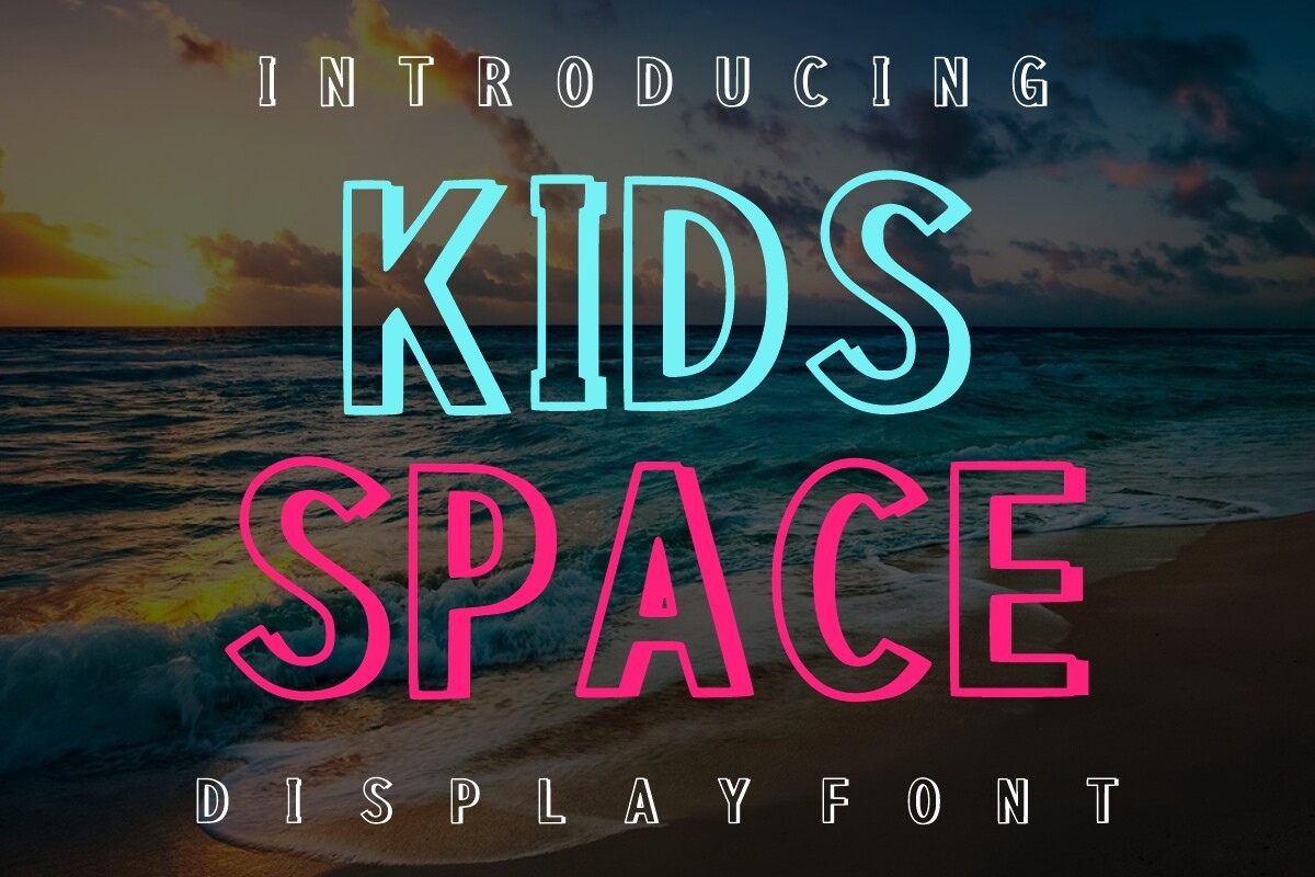 Beispiel einer Kids Space-Schriftart