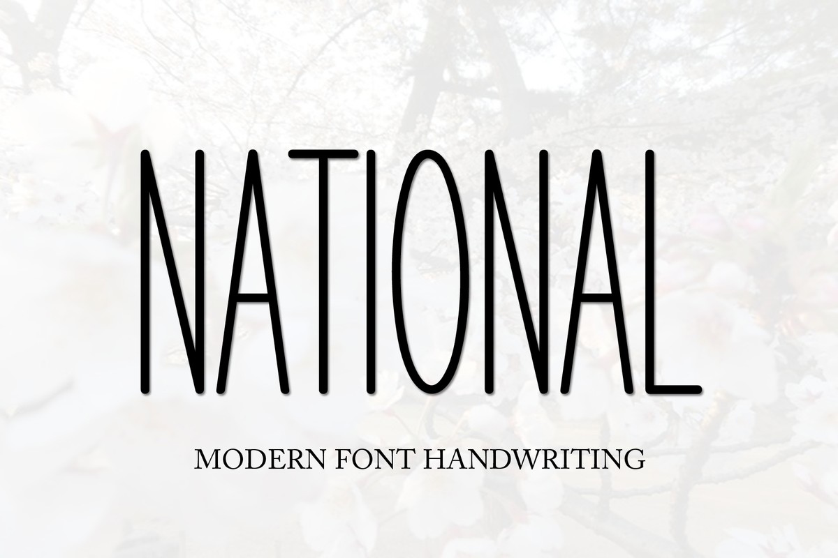 Beispiel einer National-Schriftart