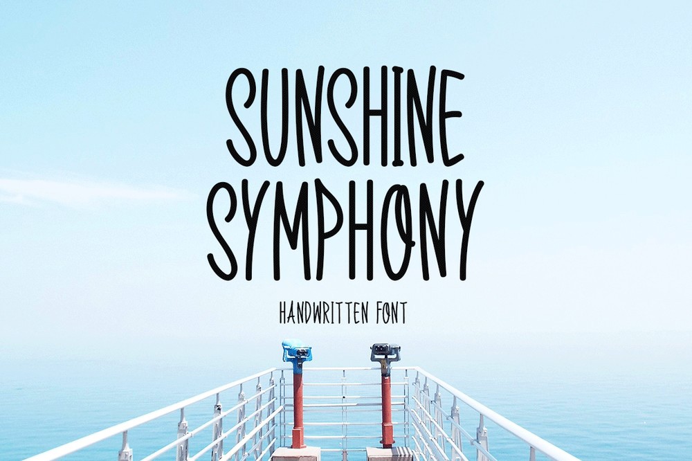 Beispiel einer Sunshine Symphony-Schriftart