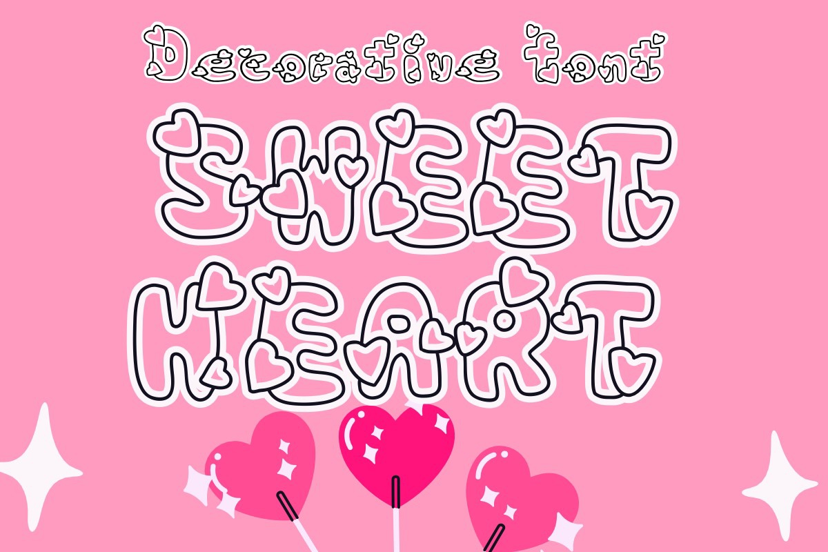 Beispiel einer Sweet Heart-Schriftart