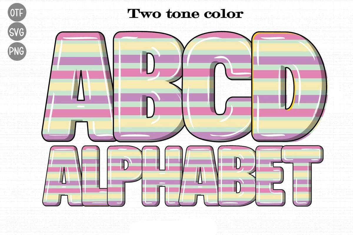 Beispiel einer Two Tone Color Regular-Schriftart