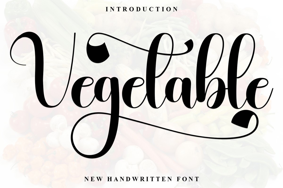 Beispiel einer Vegetable-Schriftart