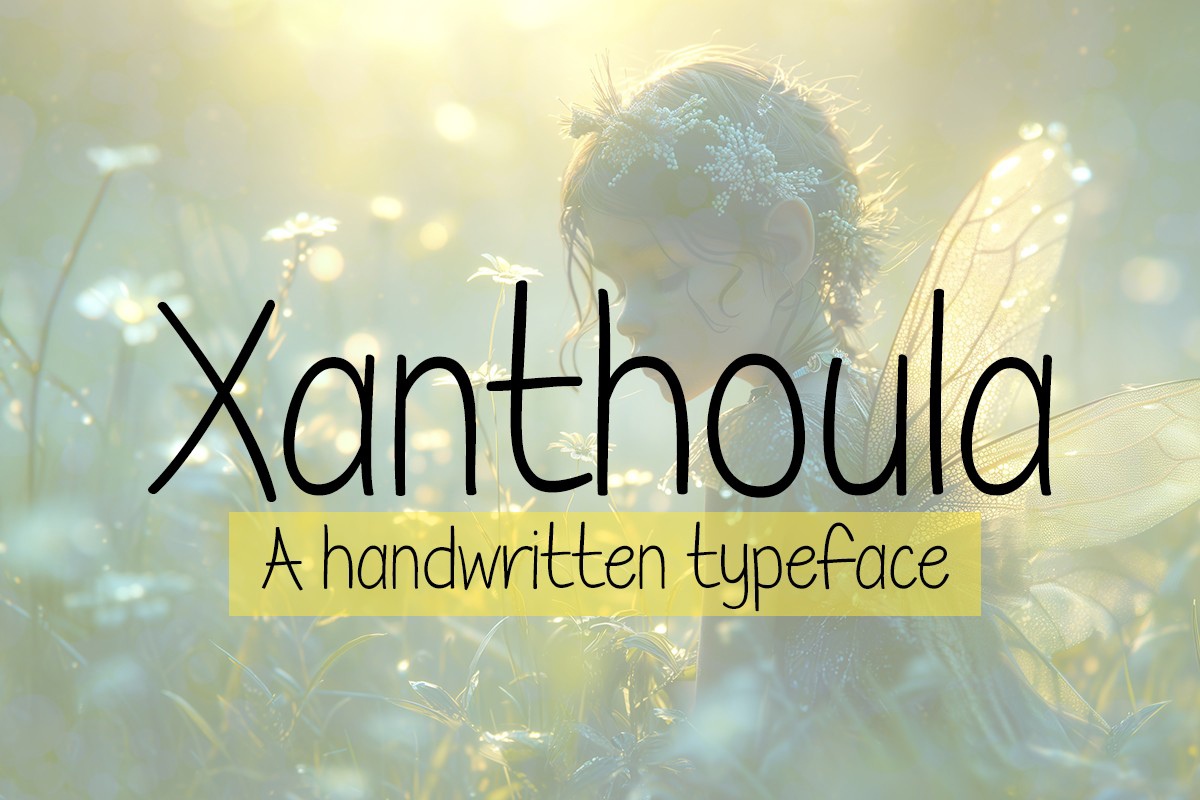 Beispiel einer Xanthoula-Schriftart