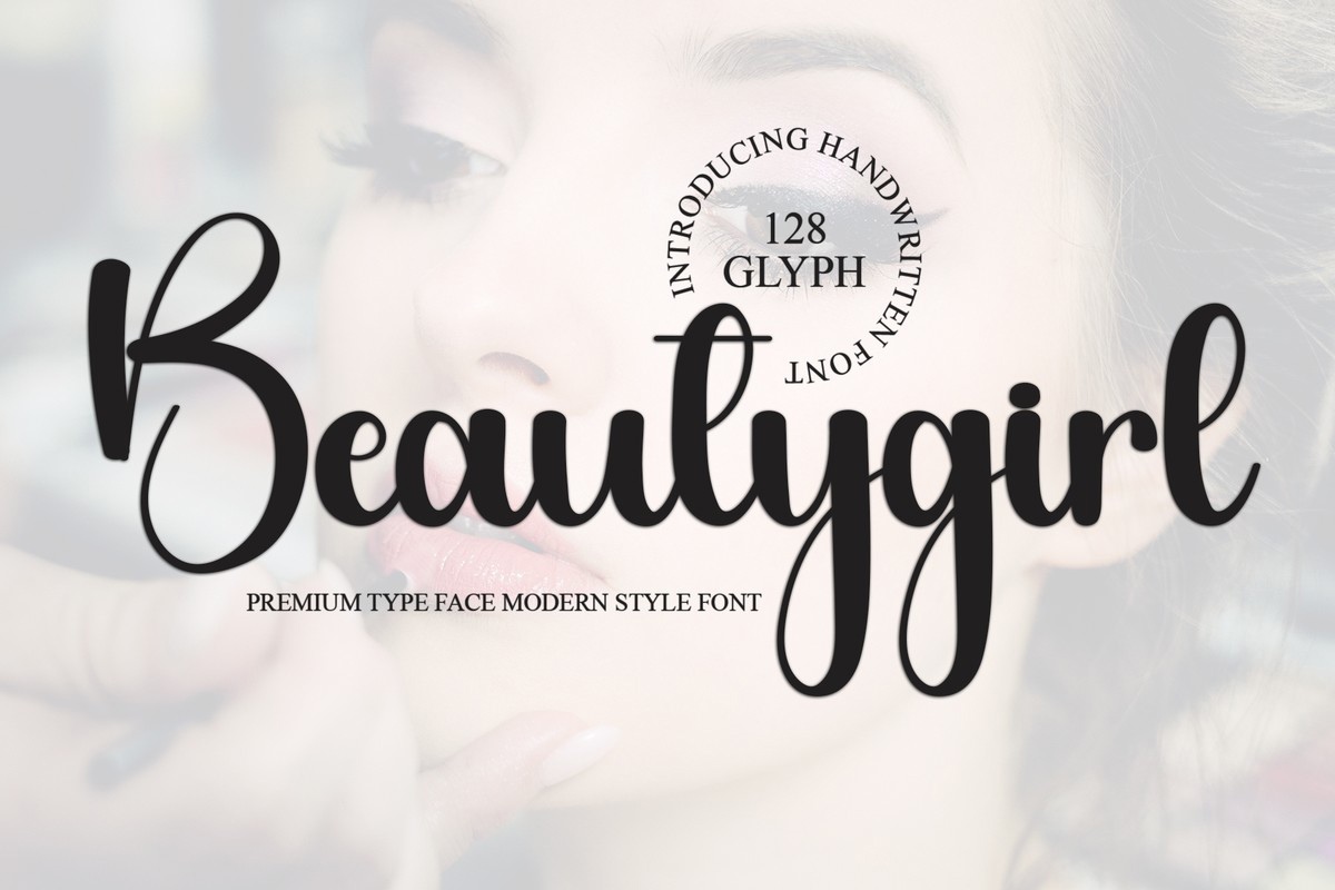 Beispiel einer Beautygirl Regular-Schriftart