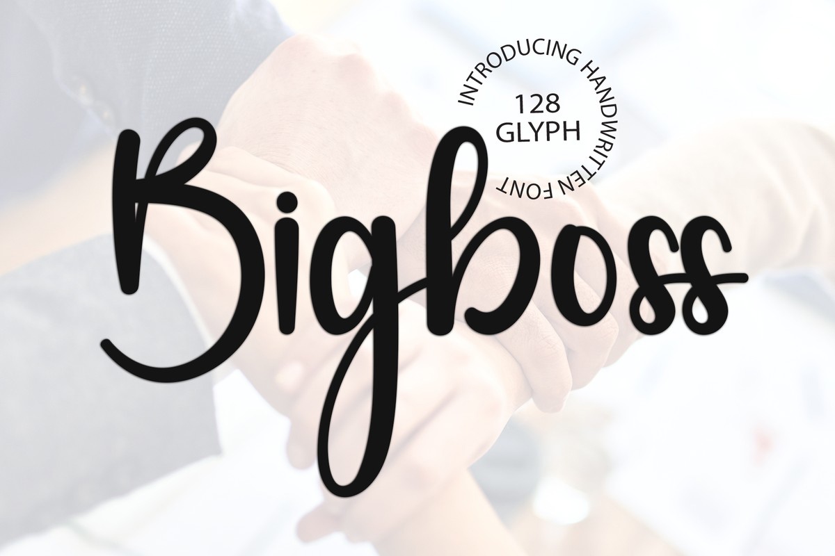 Beispiel einer Bigboss Regular-Schriftart