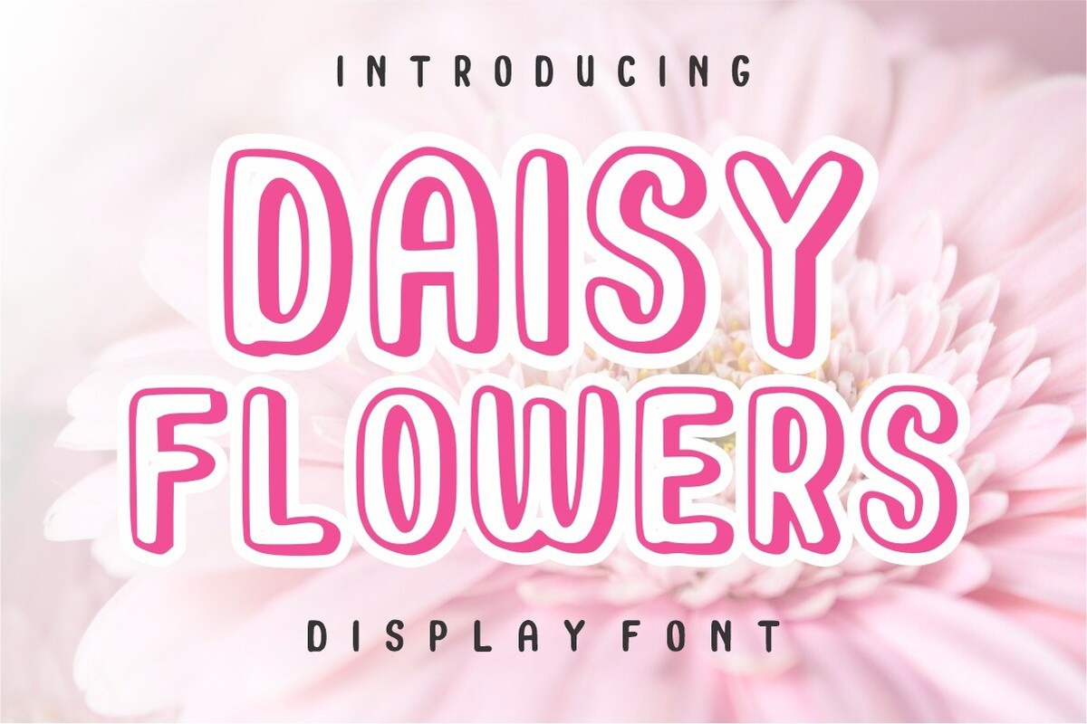 Beispiel einer Daisy Flowers-Schriftart