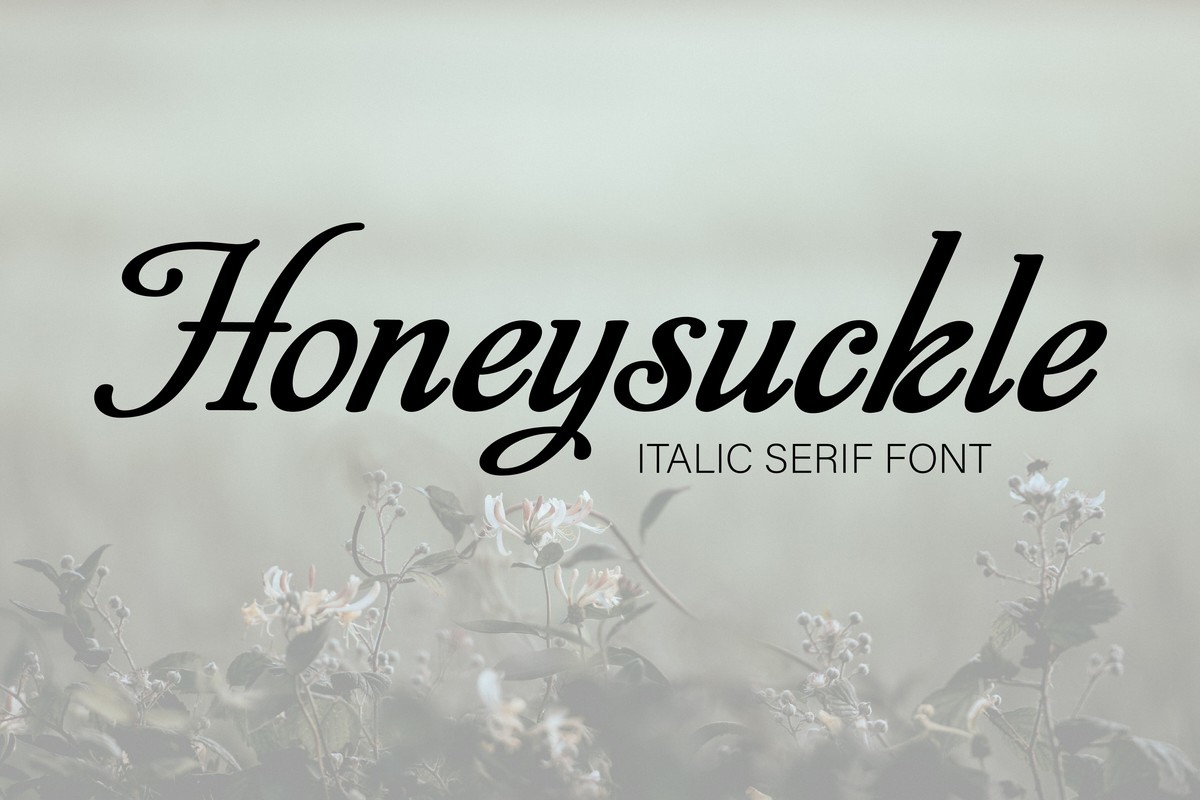 Beispiel einer Honeysuckle Regular-Schriftart