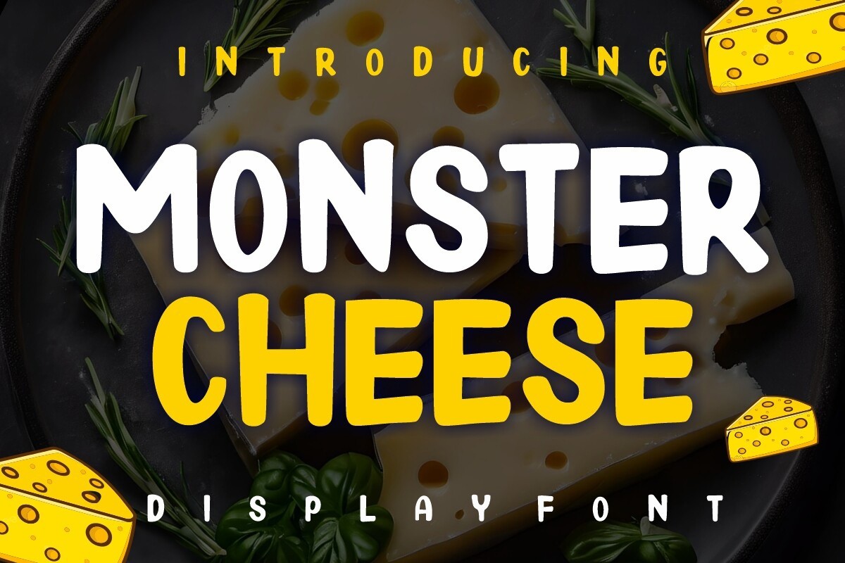 Beispiel einer Monster Cheese-Schriftart