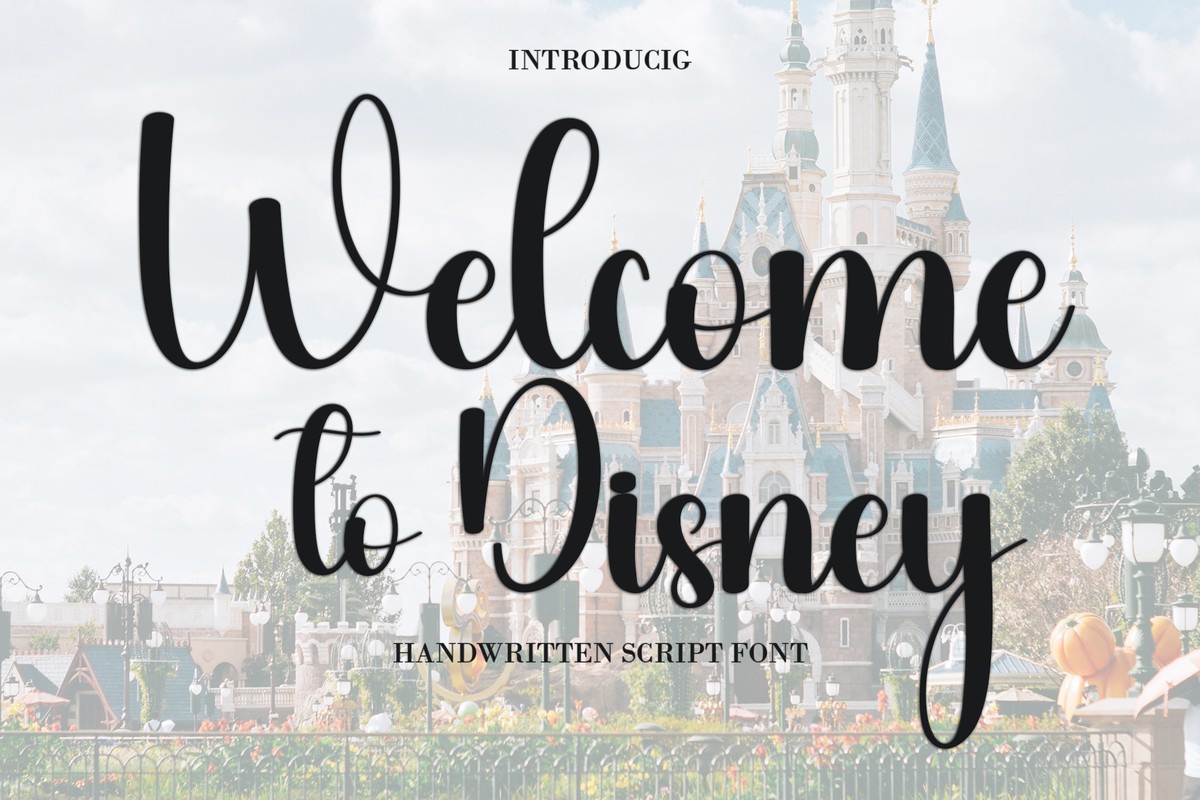 Beispiel einer Welcome to Disney-Schriftart