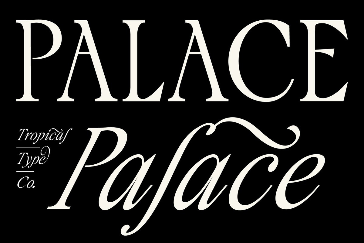 Beispiel einer Palace Serif-Schriftart