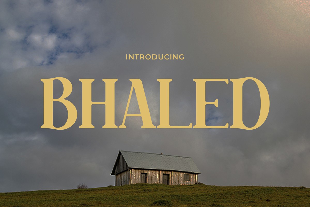 Beispiel einer Bhaled-Schriftart