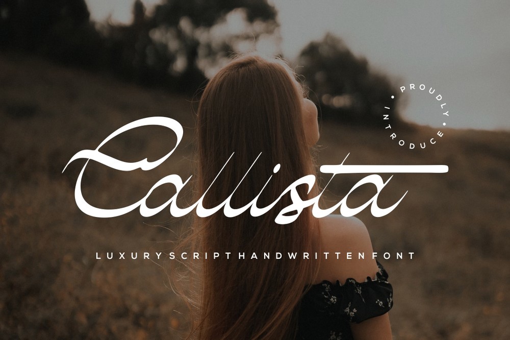 Beispiel einer Callista Regular-Schriftart