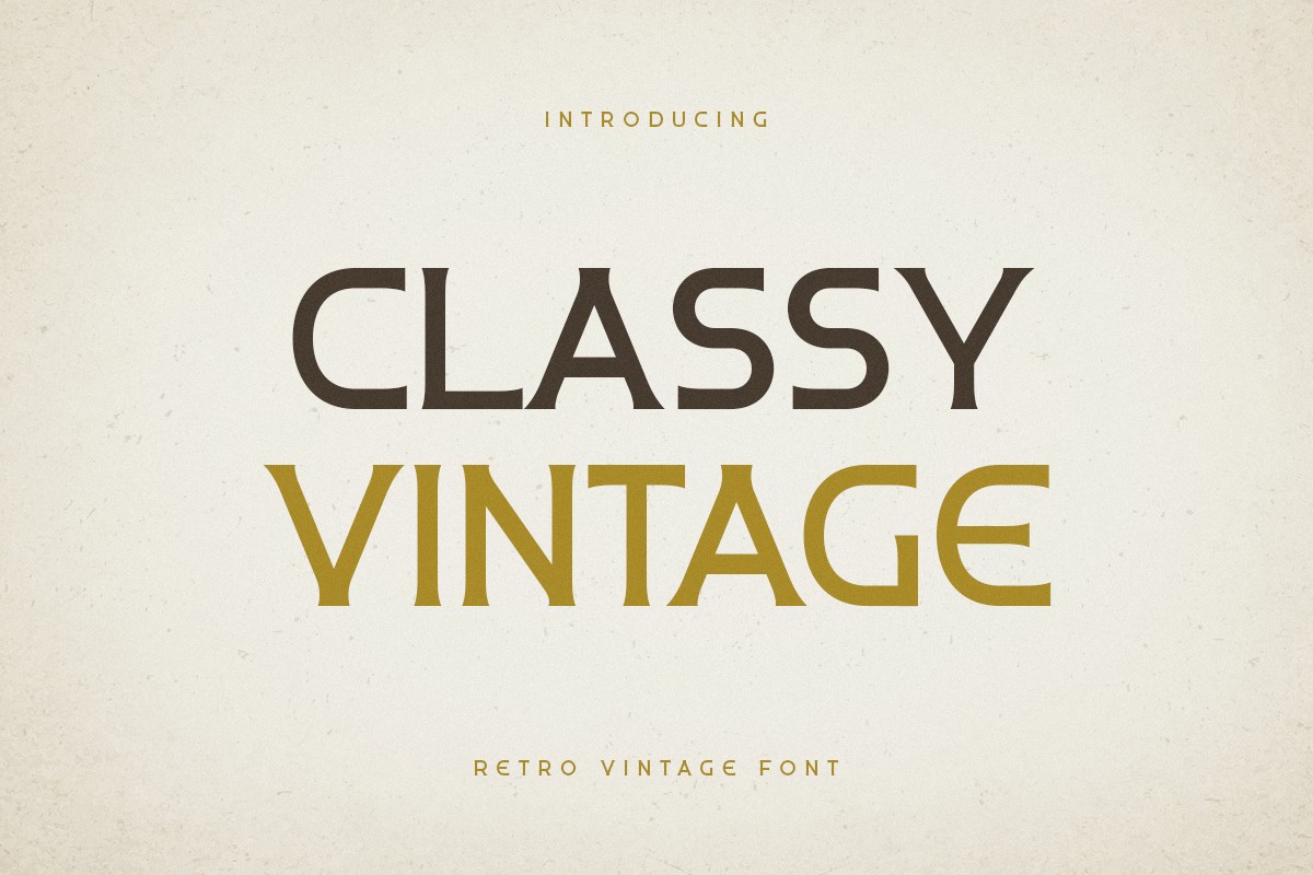 Beispiel einer Classy Vintage Regular-Schriftart