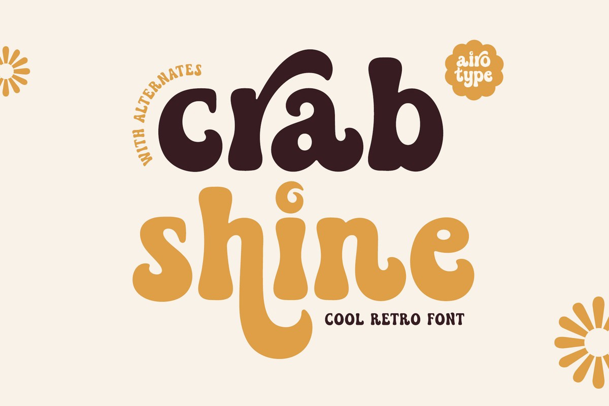 Beispiel einer Crab Shine Regular-Schriftart