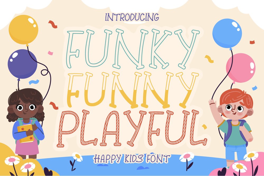 Beispiel einer Funky Funny Playful 1-Schriftart