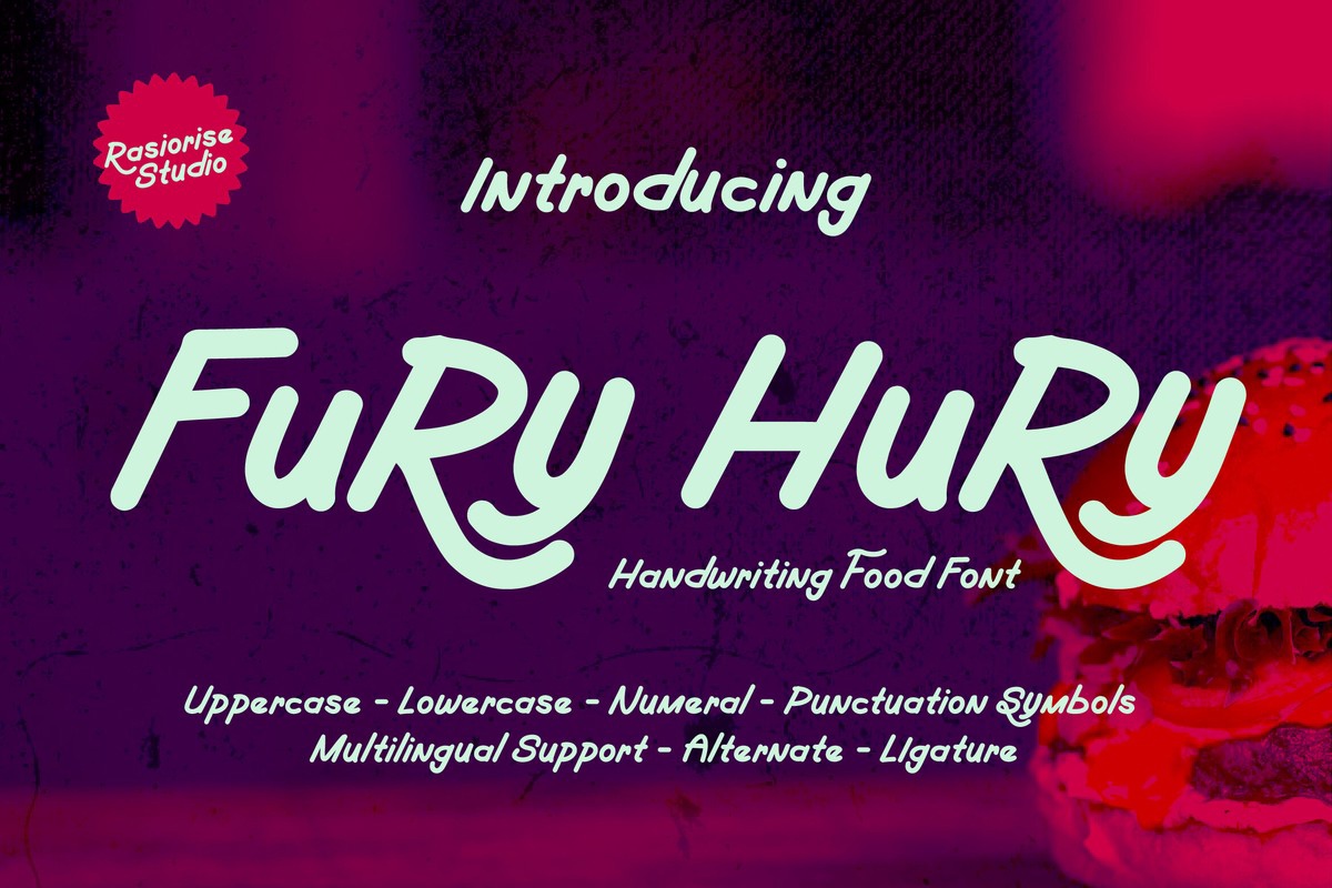 Beispiel einer Fury Hury-Schriftart