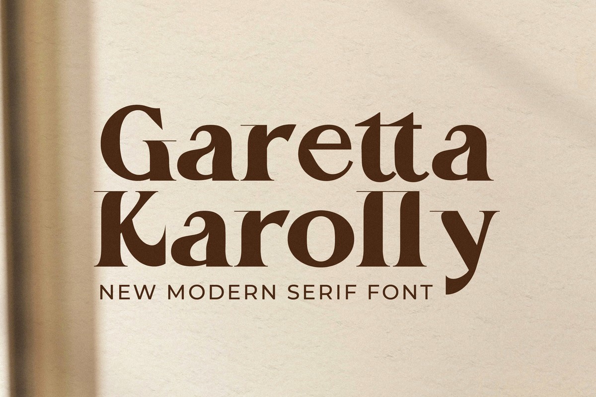 Beispiel einer Garetta Karolly-Schriftart