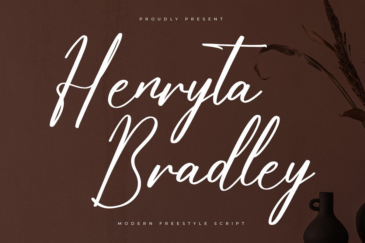 Beispiel einer Henryta Bradley Regular-Schriftart