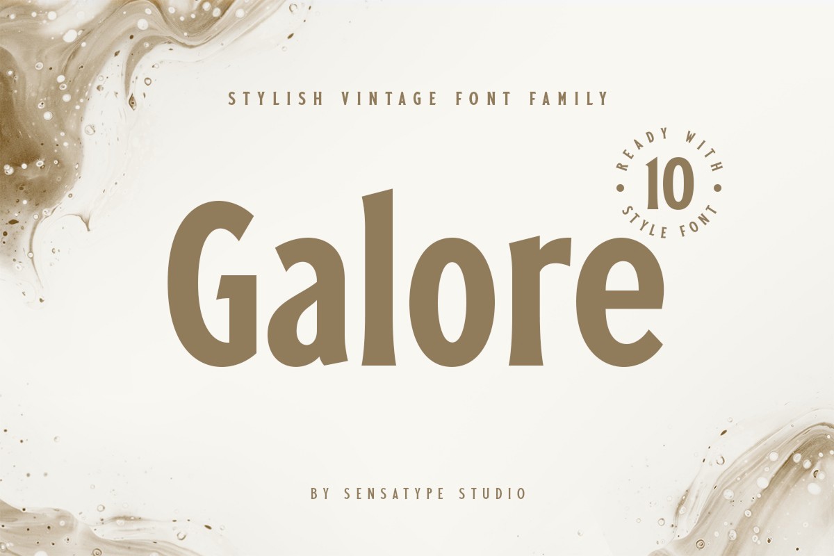 Beispiel einer Galore-Schriftart