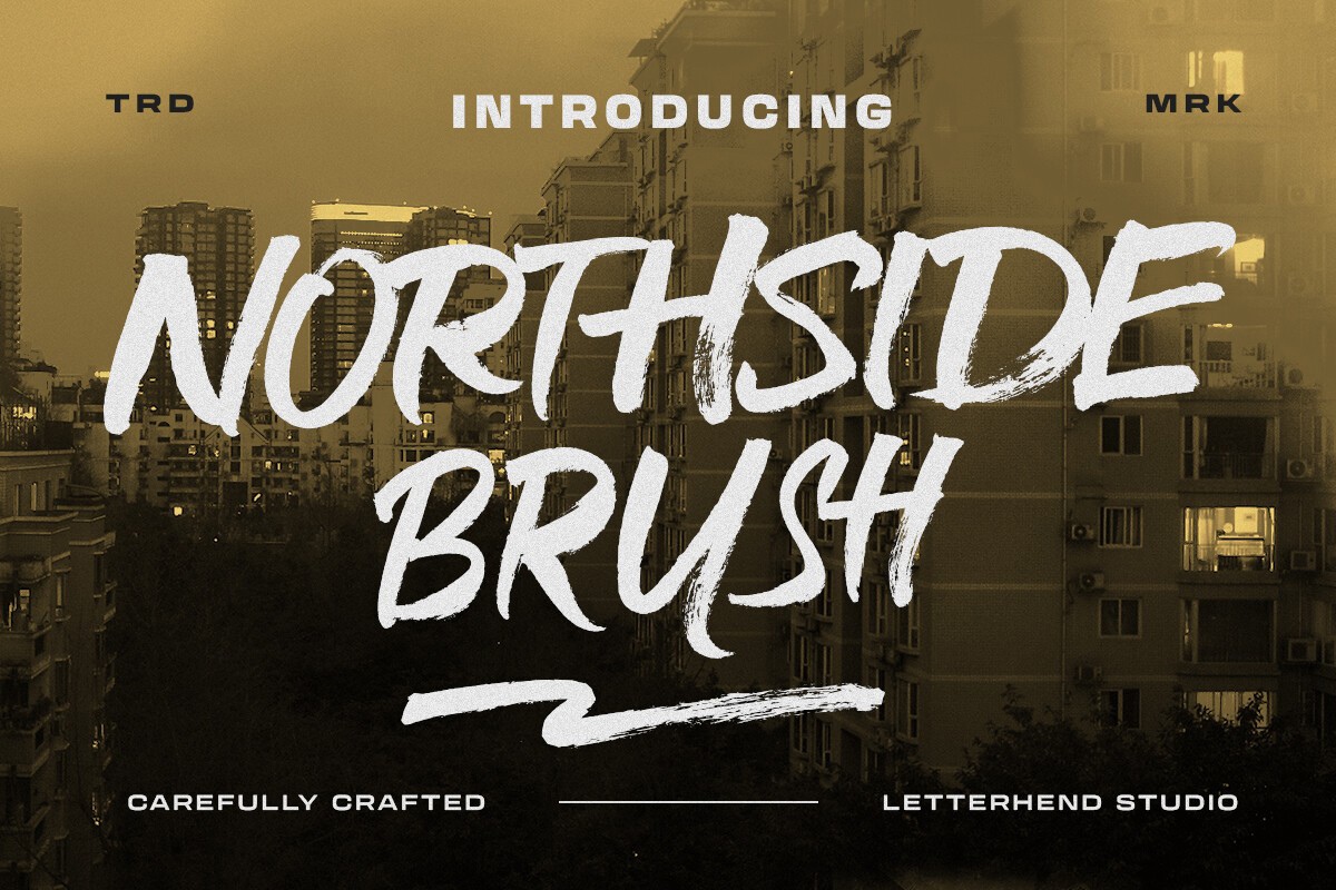 Beispiel einer Northside Brush Regular-Schriftart