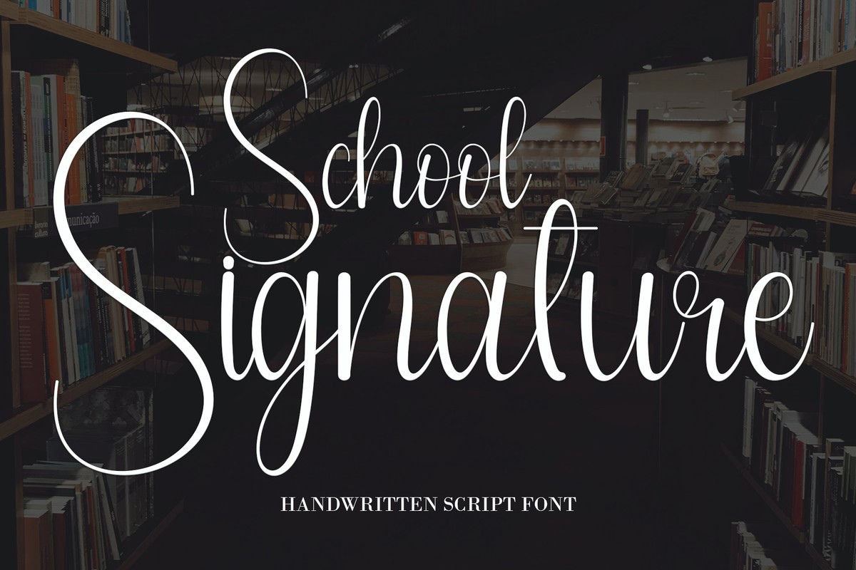 Beispiel einer School Signature Regular-Schriftart