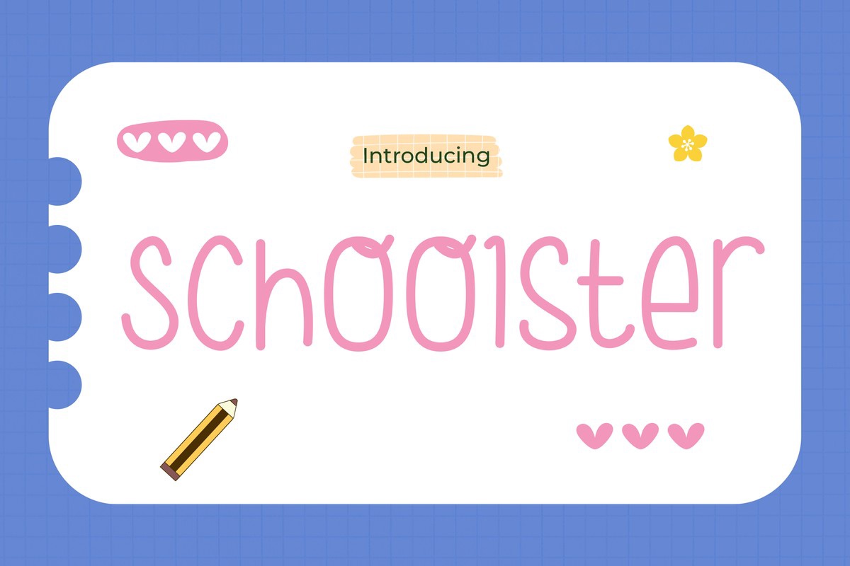 Beispiel einer Schoolster-Schriftart