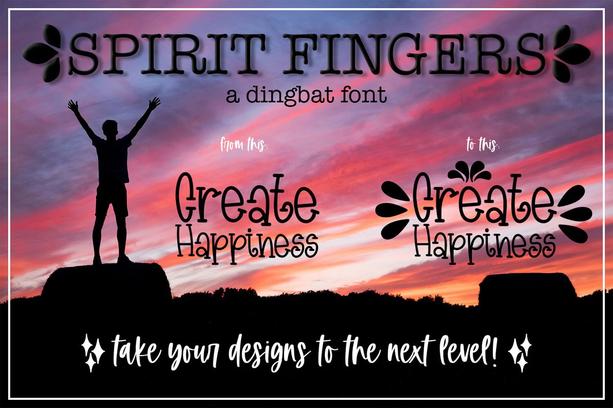 Beispiel einer Spirit Fingers-Schriftart