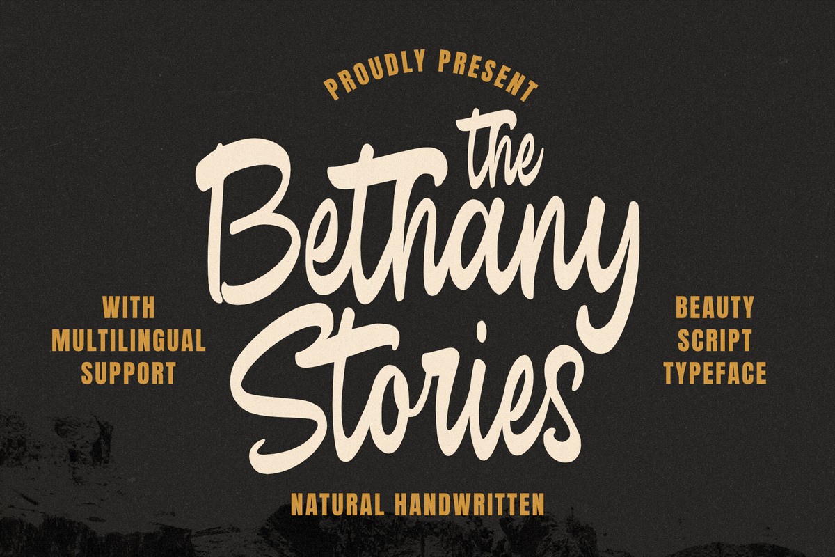 Beispiel einer The Bethany Stories-Schriftart