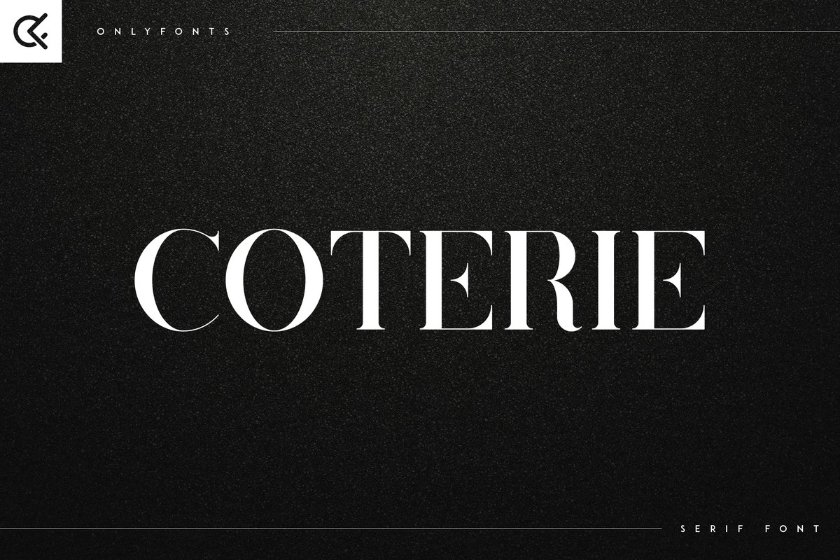 Beispiel einer Coterie-Schriftart