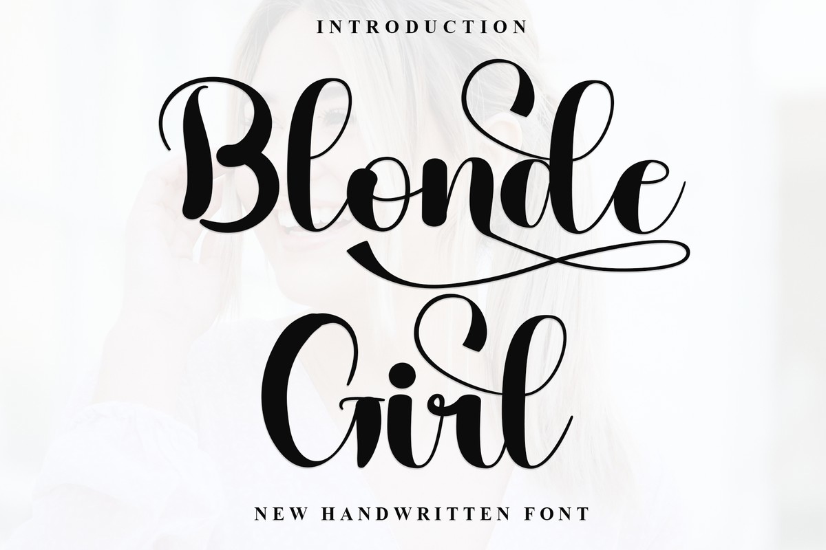 Beispiel einer Blonde Girl Regular-Schriftart