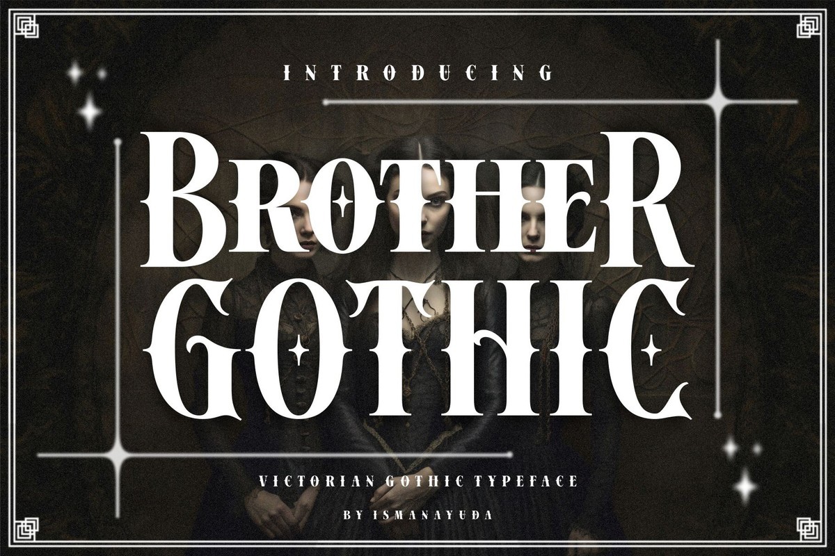 Beispiel einer Brother Gothic-Schriftart