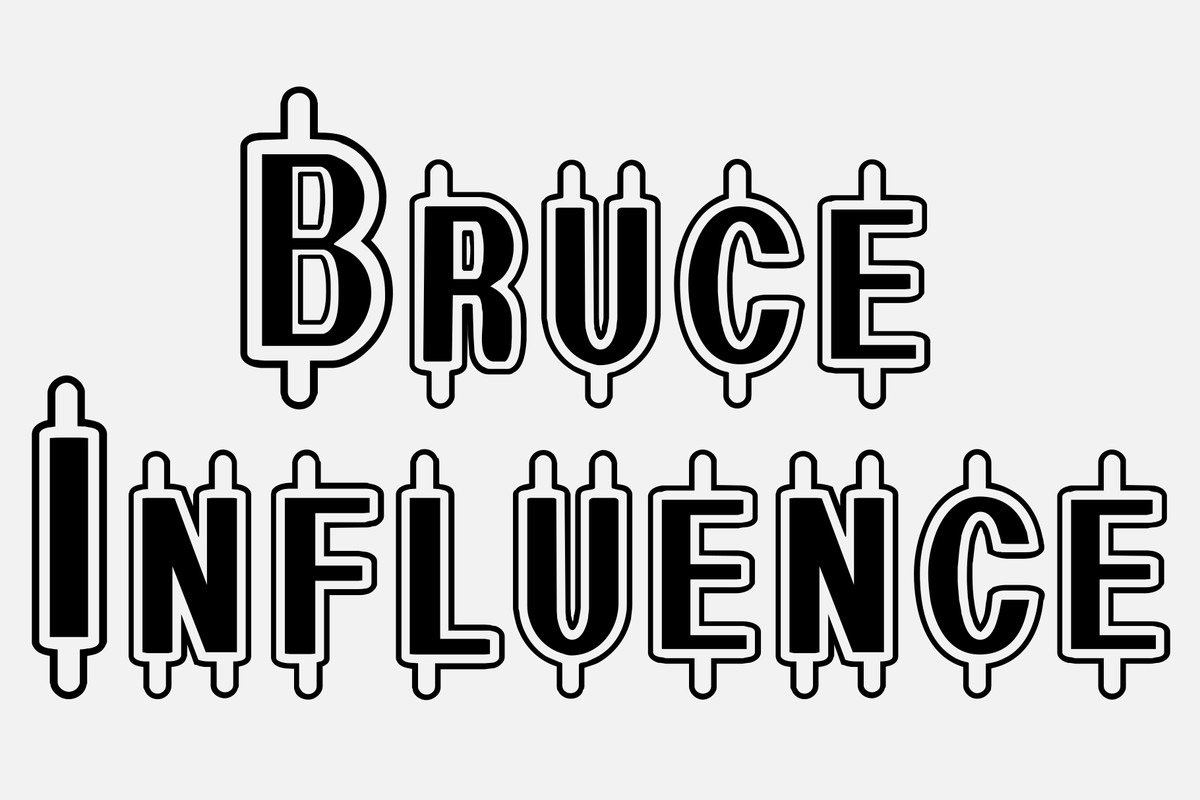 Beispiel einer Bruce Influence-Schriftart