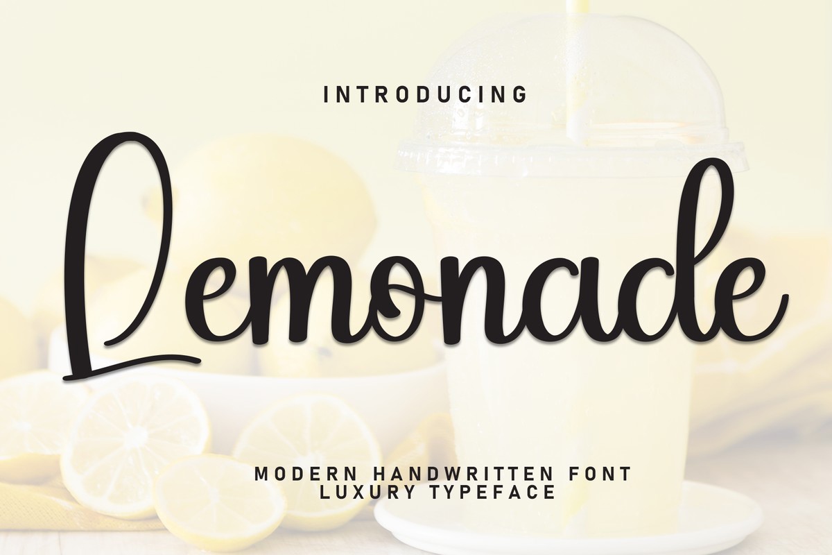 Beispiel einer Lemonade Regular-Schriftart