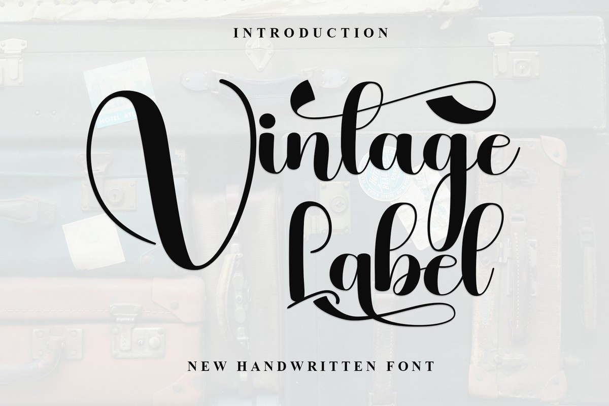 Beispiel einer Vintage Label Regular-Schriftart