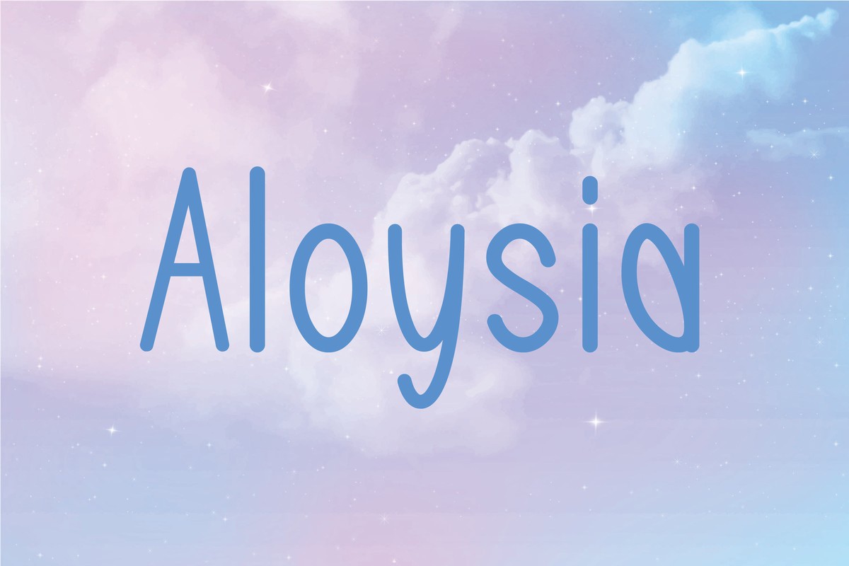 Beispiel einer Aloysia-Schriftart