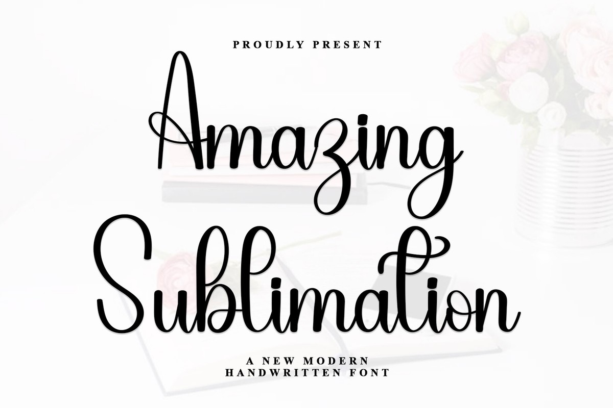 Beispiel einer Amazing Sublimation-Schriftart