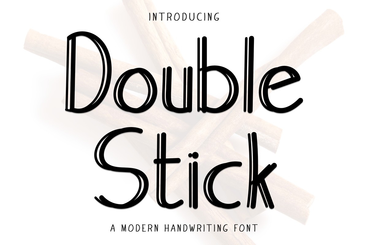 Beispiel einer Double Stick-Schriftart