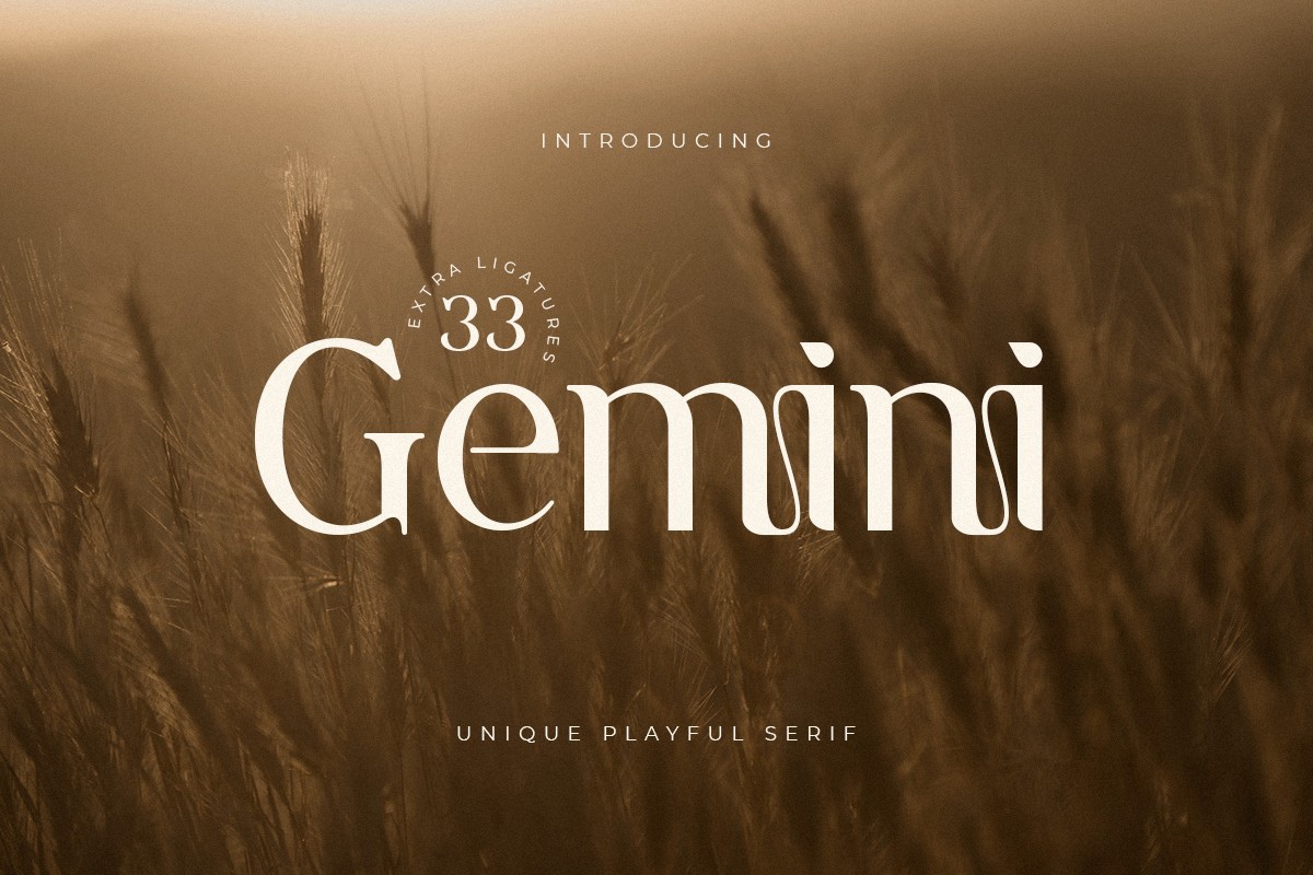 Beispiel einer Gemini-Schriftart