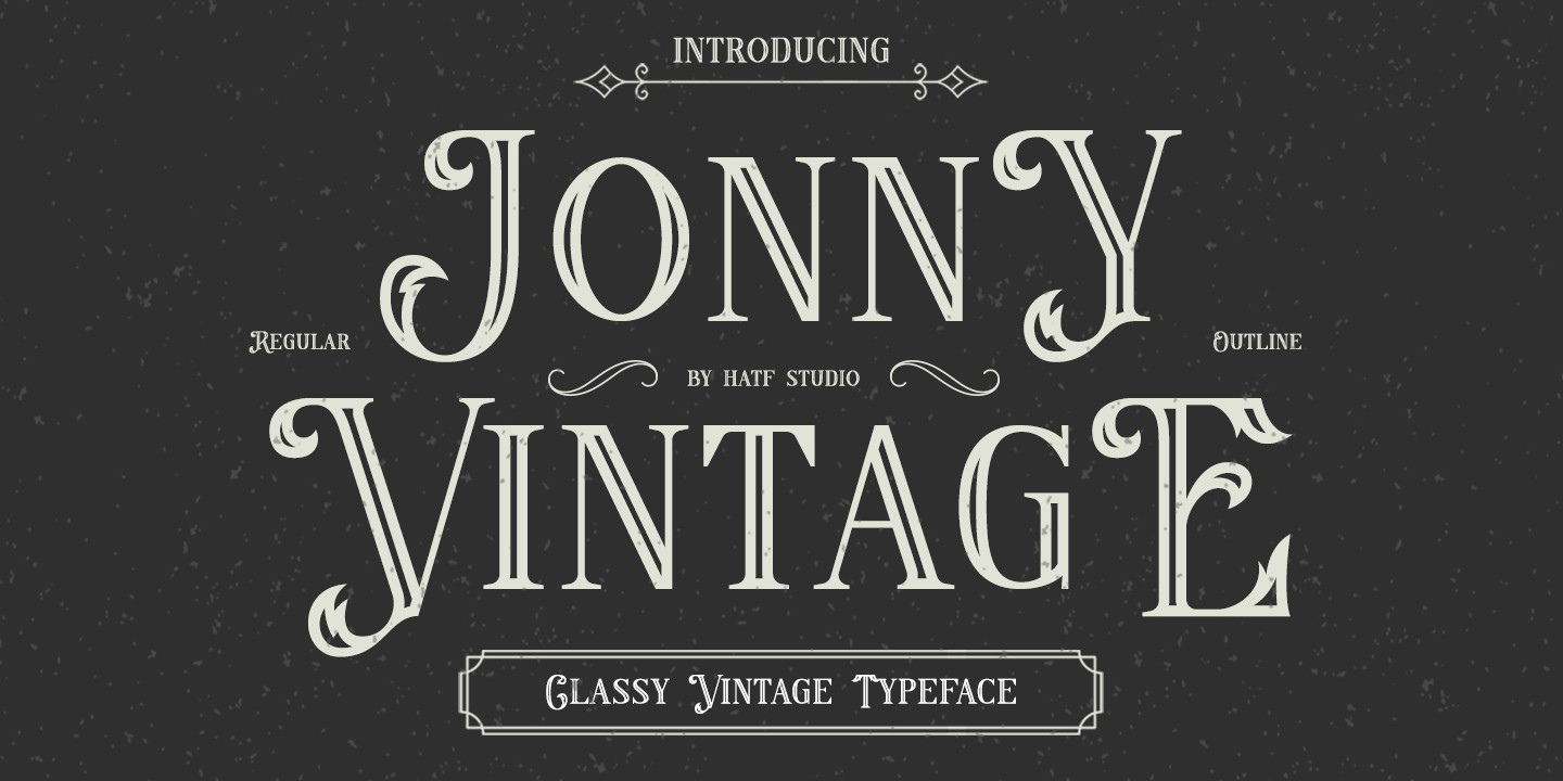 Beispiel einer Jonny Vintage-Schriftart