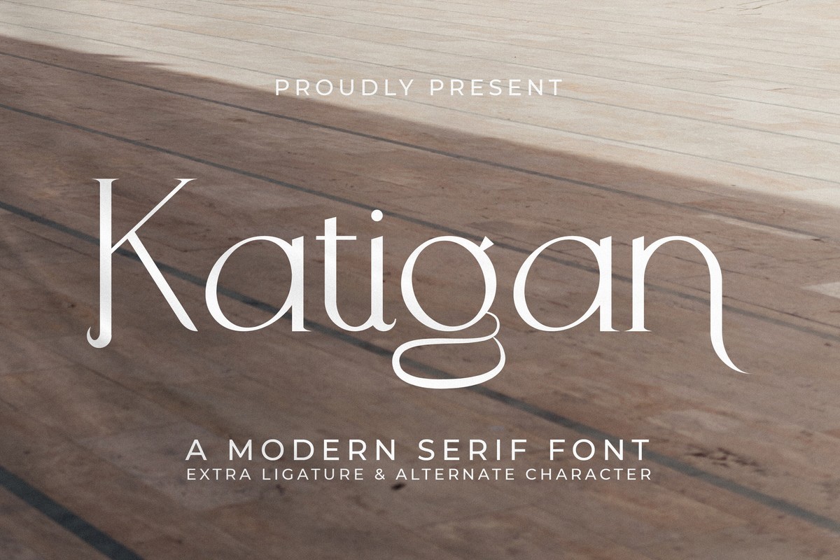 Beispiel einer Katigan-Schriftart