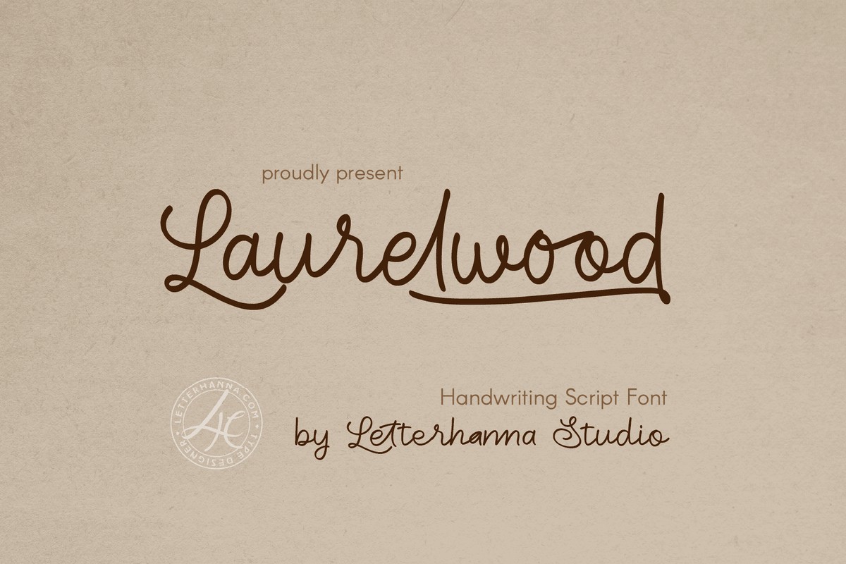 Beispiel einer Laurelwood-Schriftart