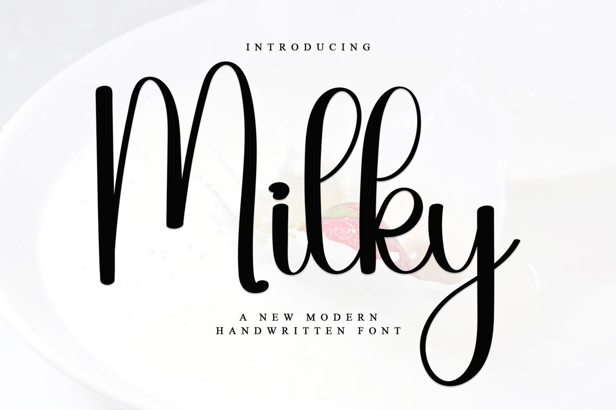 Beispiel einer Milky-Schriftart