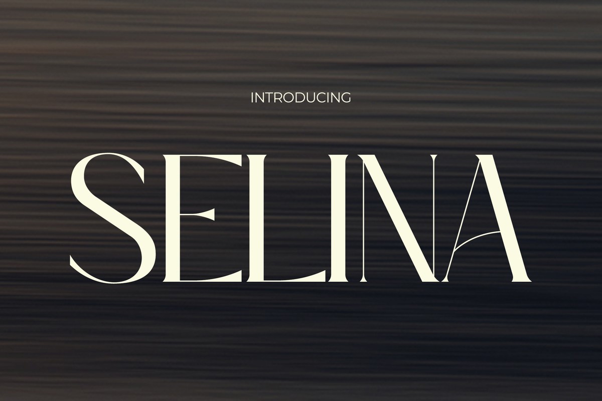 Beispiel einer Selina Regular-Schriftart