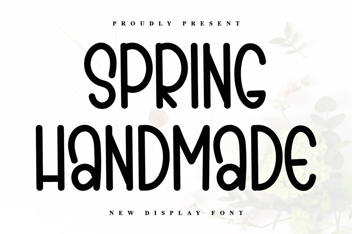 Beispiel einer Spring Handmade-Schriftart