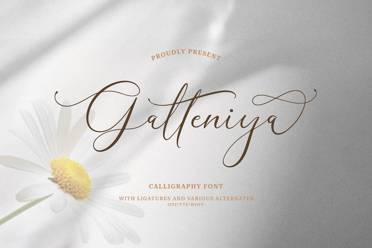 Beispiel einer Galteniya-Schriftart