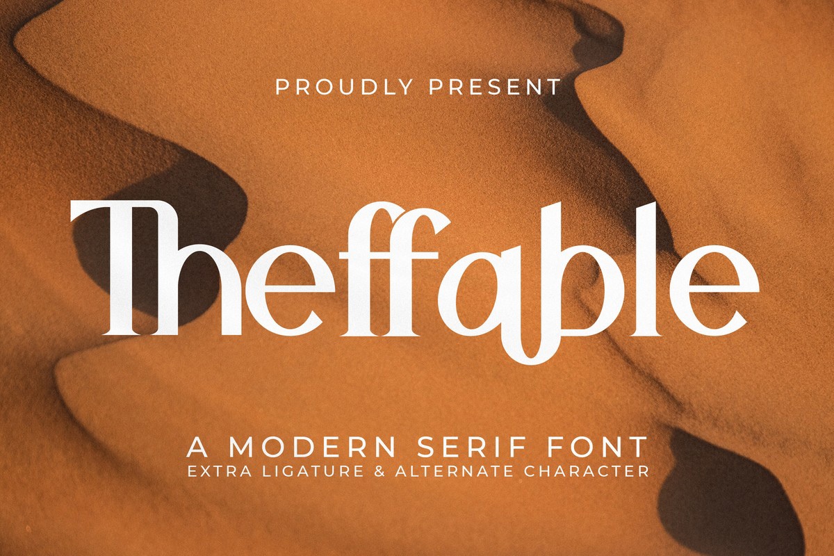 Beispiel einer Theffable-Schriftart