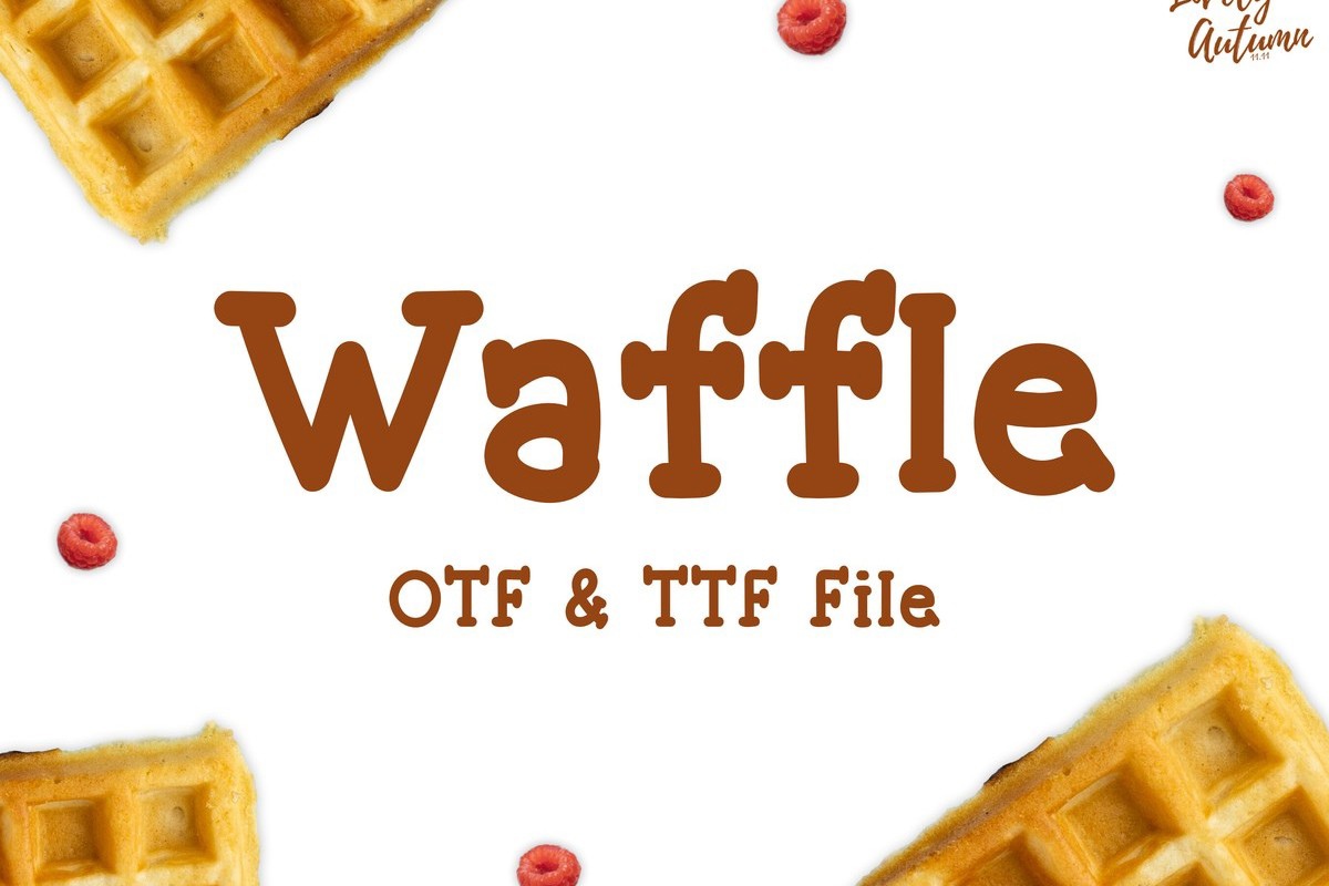 Beispiel einer Waffle-Schriftart